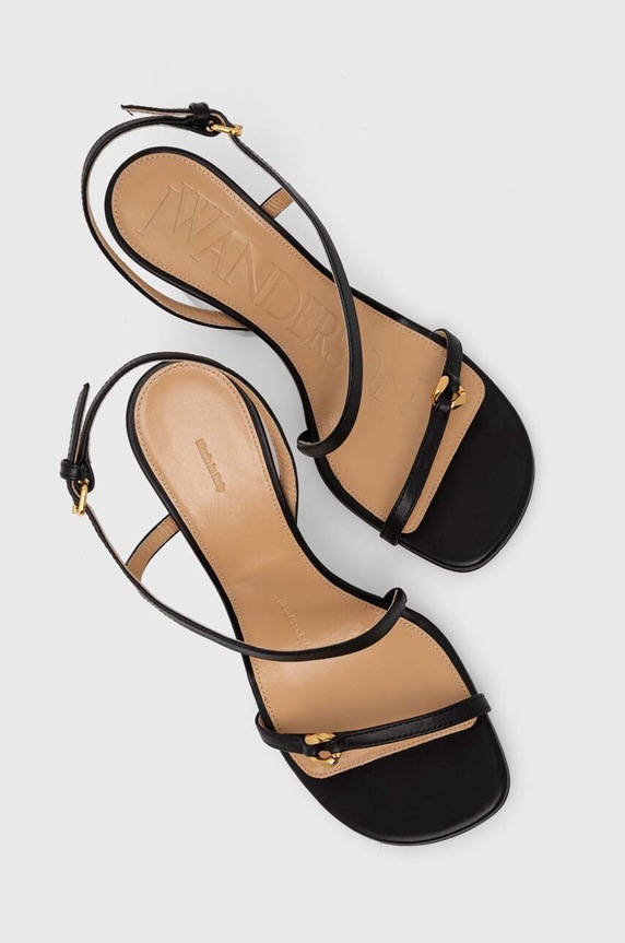 Kožené sandály JW Anderson Bubble Heel ANW42050A.999 černá