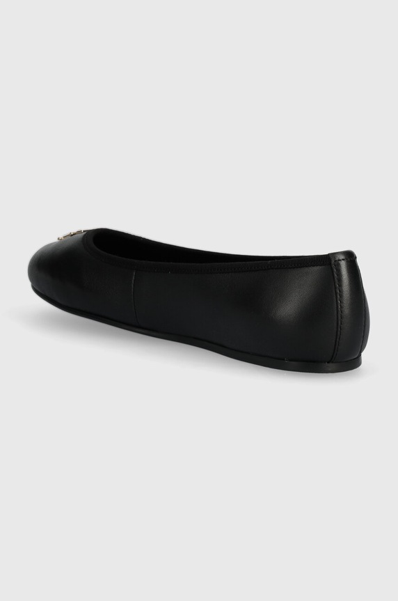 Boty Kožené baleríny Tommy Hilfiger TH LEATHER BALLERINA FW0FW07712 černá