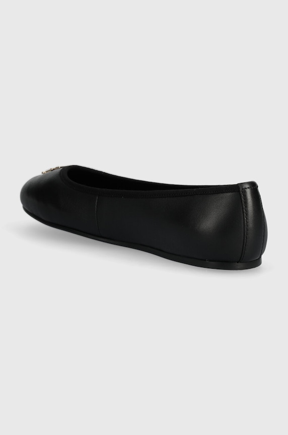 Boty Kožené baleríny Tommy Hilfiger TH LEATHER BALLERINA FW0FW07712 černá
