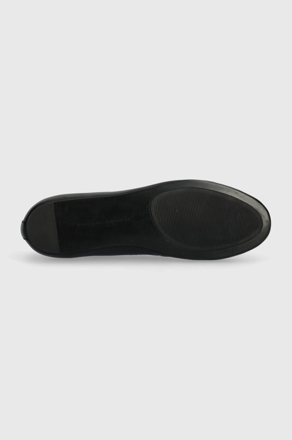 Kožené baleríny Tommy Hilfiger TH LEATHER BALLERINA FW0FW07712 černá