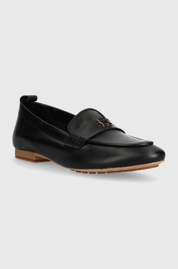 Tommy Hilfiger bőr mokaszin TH LEATHER MOCCASIN FW0FW07715 fekete SS24