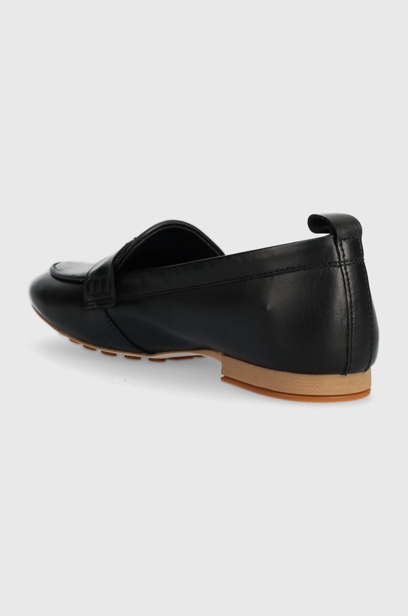 Cipők Tommy Hilfiger bőr mokaszin TH LEATHER MOCCASIN FW0FW07715 fekete