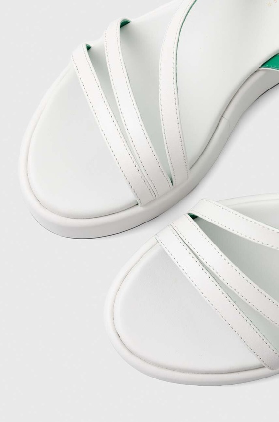 Tommy Hilfiger sandały skórzane TH STRAP PLATFORM biały FW0FW07728