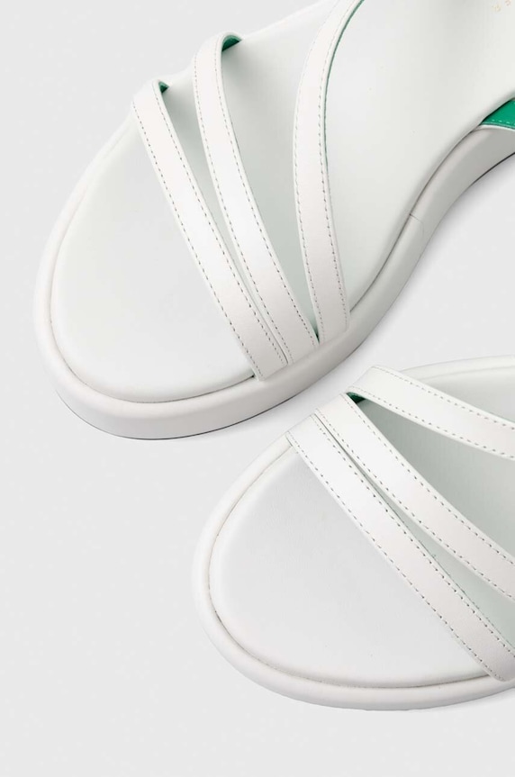 Tommy Hilfiger sandały skórzane TH STRAP PLATFORM biały FW0FW07728