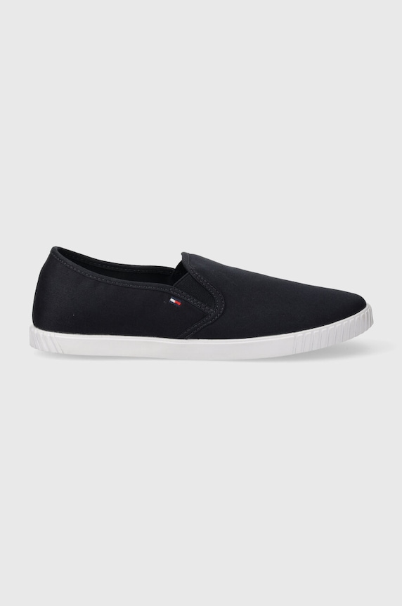 Tenisky Tommy Hilfiger CANVAS SLIP-ON SNEAKER FW0FW07806 námořnická modř SS24