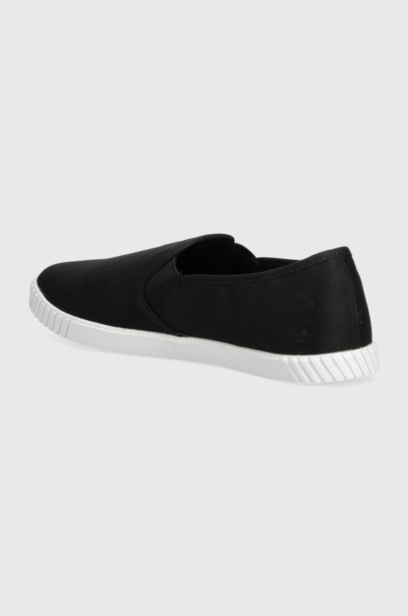 Cipők Tommy Hilfiger sportcipő CANVAS SLIP-ON SNEAKER FW0FW07806 fekete
