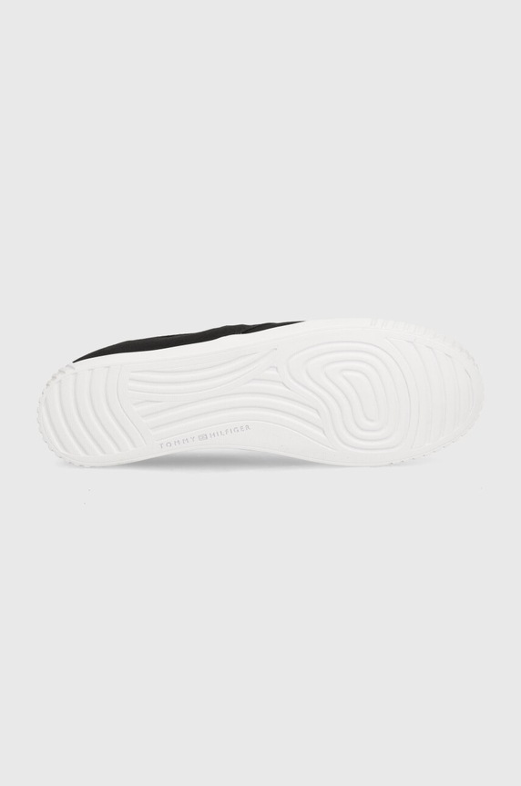 Tommy Hilfiger sportcipő CANVAS SLIP-ON SNEAKER FW0FW07806 fekete