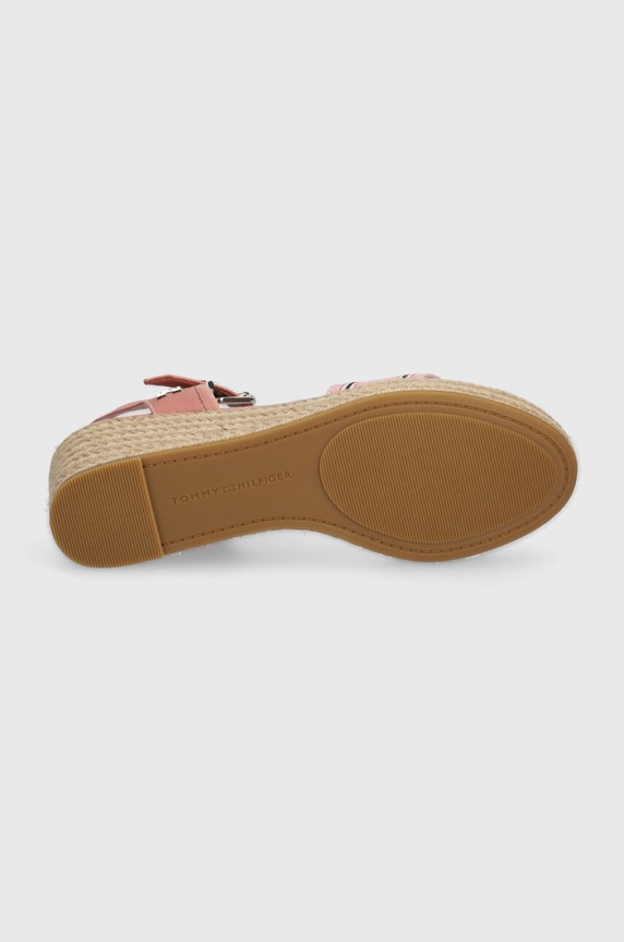 Sandale Tommy Hilfiger SHIRTING WEDGE SANDAL FW0FW07887 roza