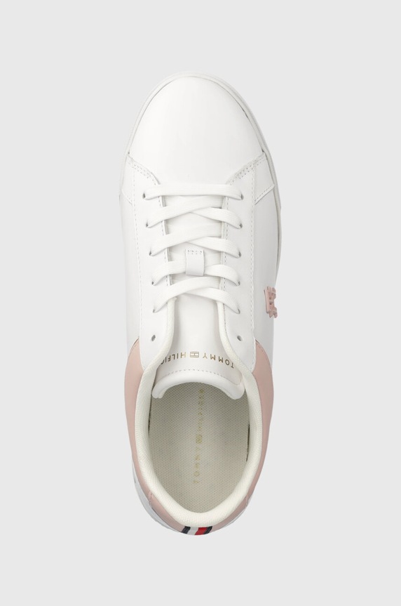 Кожени маратонки Tommy Hilfiger TH PLATFORM COURT SNEAKER бял FW0FW07910