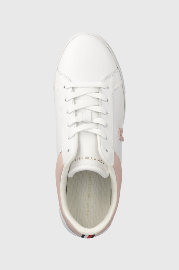 Кожени маратонки Tommy Hilfiger TH PLATFORM COURT SNEAKER бял FW0FW07910