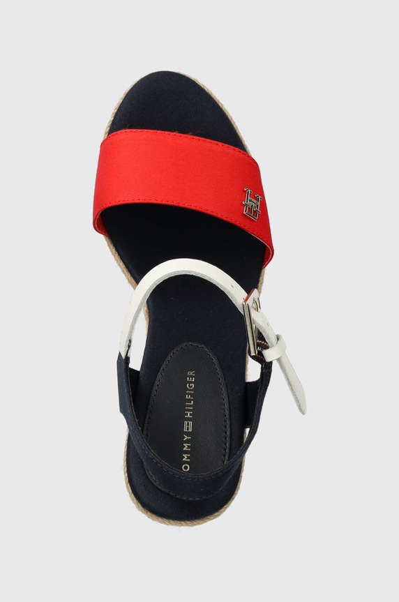 Tommy Hilfiger sandały STRIPES WEDGE SANDAL granatowy FW0FW08053