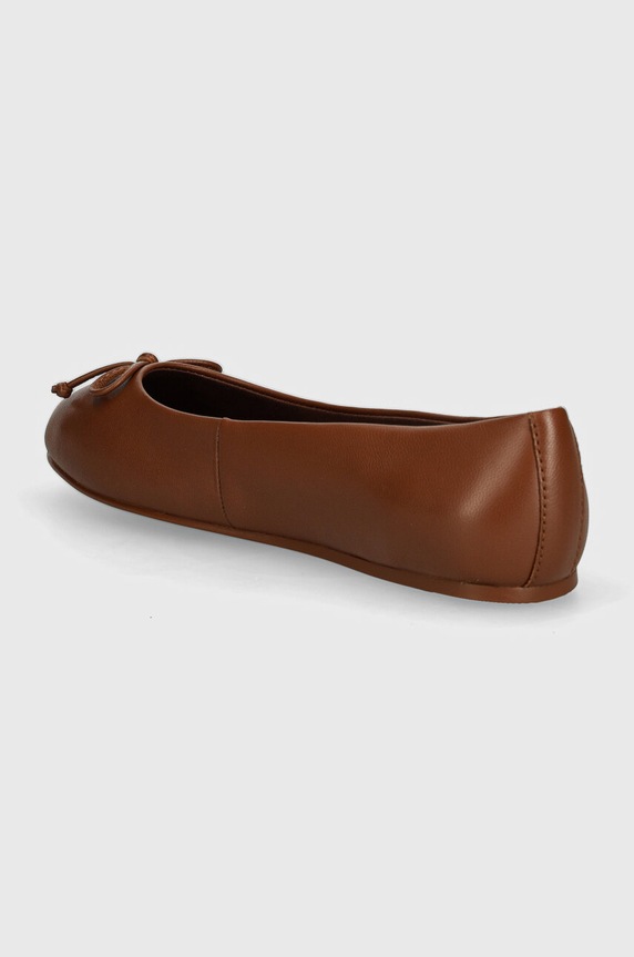 Boty Kožené baleríny Tommy Hilfiger ESSENTIAL CHIC BALLERINA FW0FW08059 hnědá