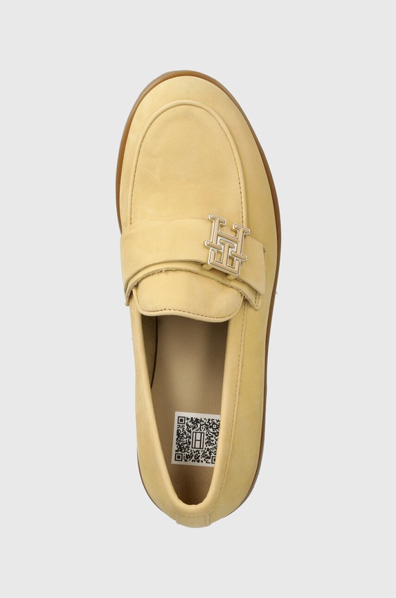 Nubukové mokasíny Tommy Hilfiger CLEATED NUBUCK BOAT SHOE béžová FW0FW08062