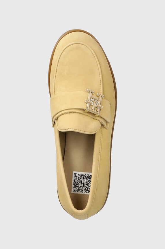 Nubukové mokasíny Tommy Hilfiger CLEATED NUBUCK BOAT SHOE béžová FW0FW08062