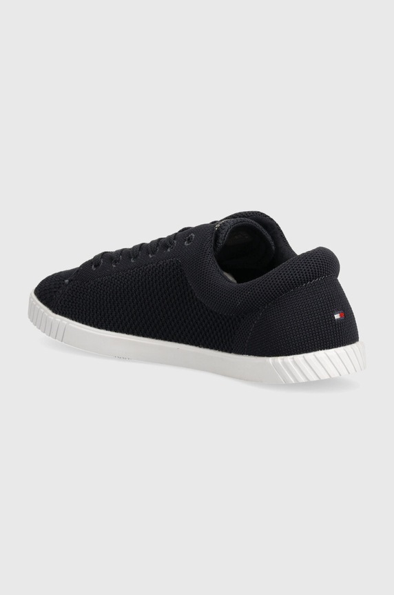 Obuwie Tommy Hilfiger sneakersy FLAG LACE UP SNEAKER KNIT FW0FW08074 granatowy