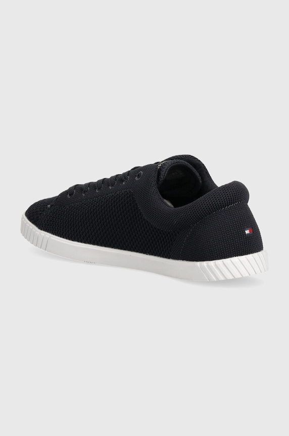 Obuwie Tommy Hilfiger sneakersy FLAG LACE UP SNEAKER KNIT FW0FW08074 granatowy