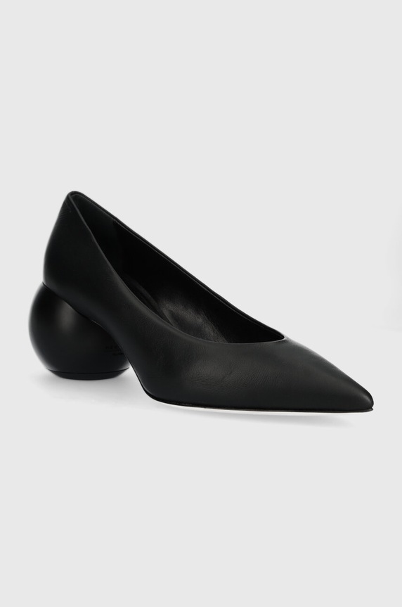 Weekend Max Mara czółenka skórzane Jock 2415521074600.BLACK czarny SS24