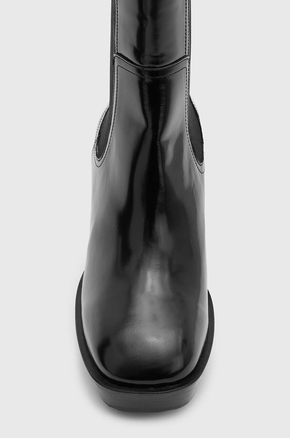 Kožené kotníkové boty AllSaints Lottie WF547Z černá AW23