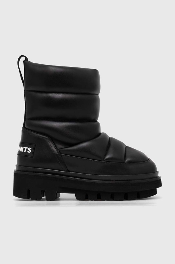 AllSaints śniegowce skórzane Alba Alpine brak zapięcia czarny WF598Z
