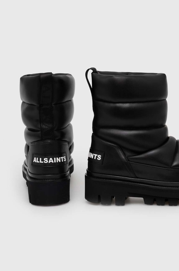 Obuwie AllSaints śniegowce skórzane Alba Alpine WF598Z czarny