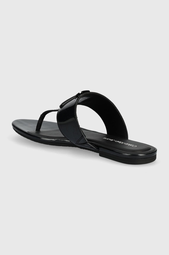 Boty Žabky Calvin Klein Jeans FLAT SANDAL SLIDE TOEPOST MG MET YW0YW01342 černá