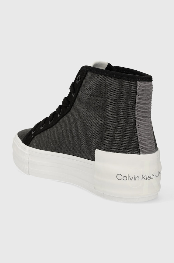Boty Kecky Calvin Klein Jeans BOLD VULC FLATF MID CS ML BTW YW0YW01392 černá