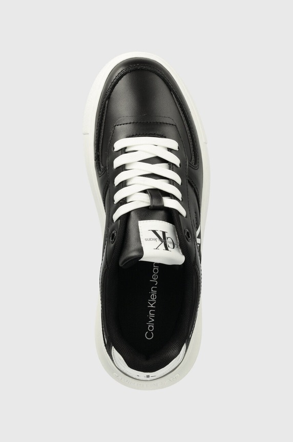 Calvin Klein Jeans sneakersy skórzane CHUNKY CUPSOLE czarny YW0YW01410