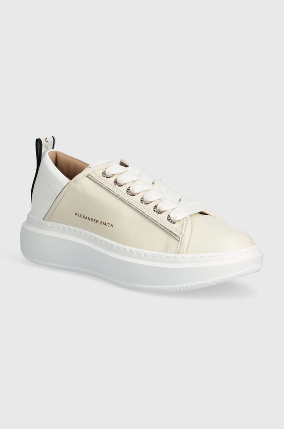 Alexander Smith sneakersy skórzane Wembley platforma beżowy ASAZWYW0003CWT