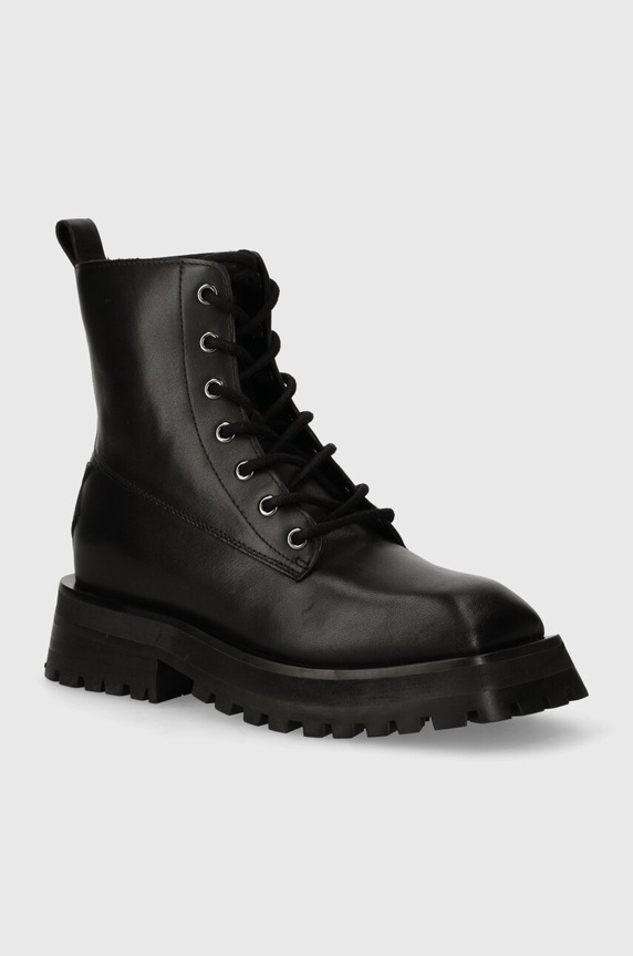 Кожаные полусапожки Dkny Farren без утепления чёрный K2438890.BLK