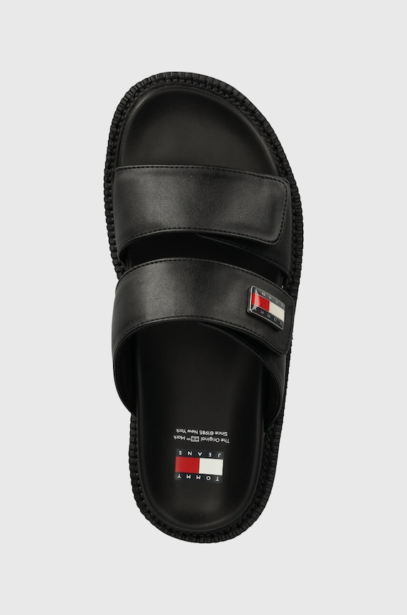 Tommy Jeans klapki TJW PUFFED SANDAL czarny EN0EN02560