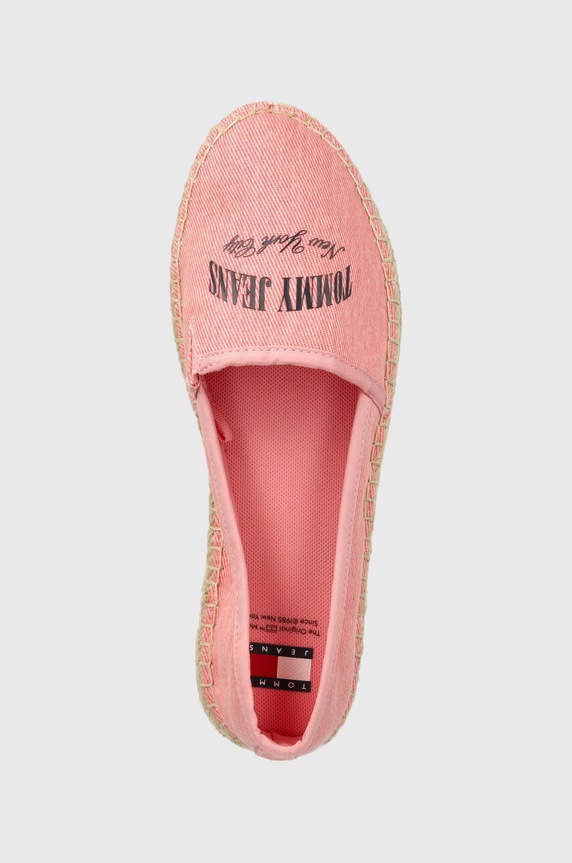 Еспадрили Tommy Jeans TJW VARSITY ESPADRILLE розов EN0EN02470