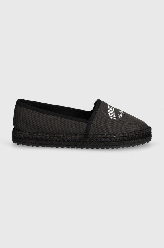 Еспадрили Tommy Jeans TJW VARSITY ESPADRILLE EN0EN02470 черен SS24