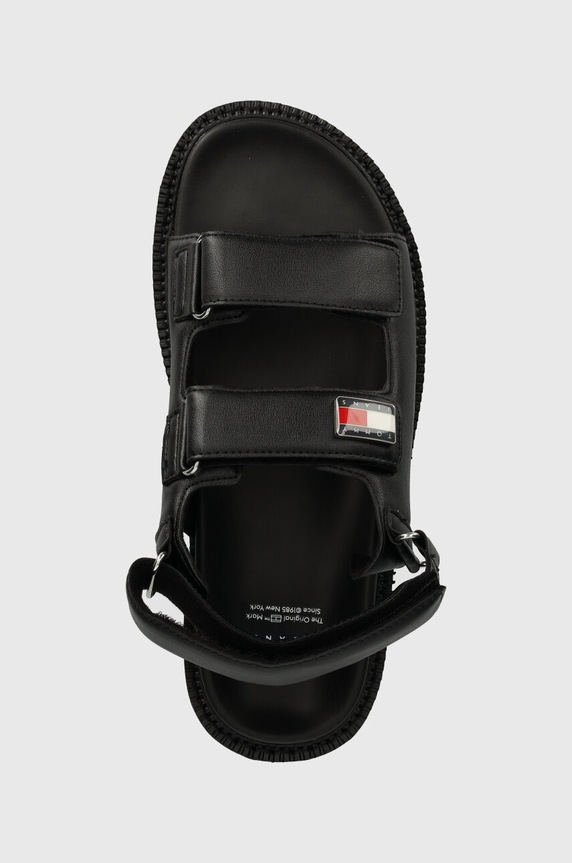 Tommy Jeans szandál TJW FANCY SANDAL fekete EN0EN02461