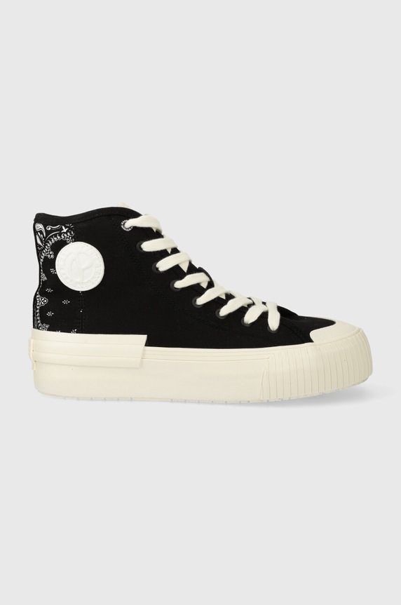 Πάνινα παπούτσια Pepe Jeans PLS31554 πλατφόρμα μαύρο PLS31554