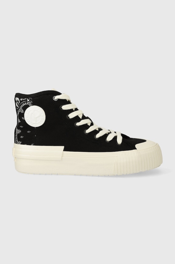 Πάνινα παπούτσια Pepe Jeans PLS31554 πλατφόρμα μαύρο PLS31554