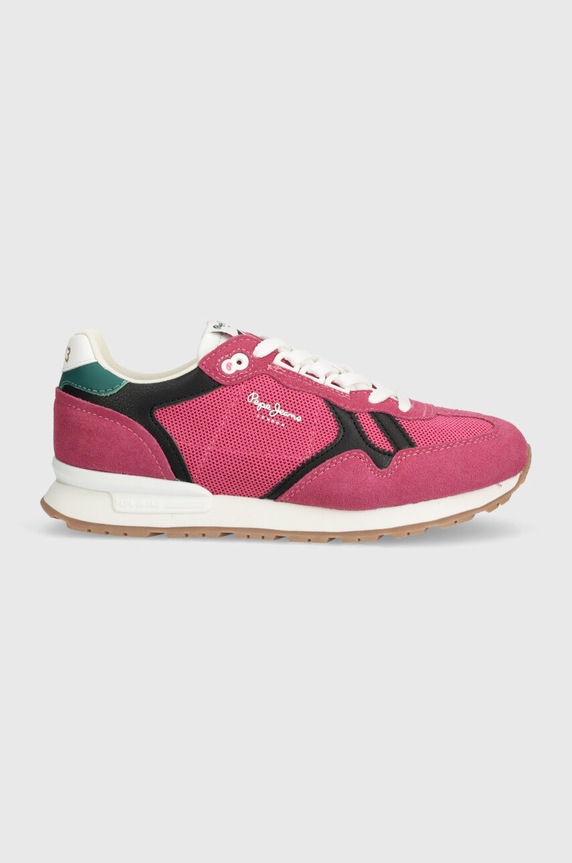 Pepe Jeans sneakersy PLS40008 skóra zamszowa różowy PLS40008