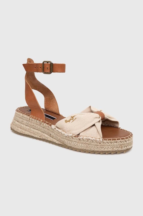 Pepe Jeans sandały PLS90659 tekstylny beżowy PLS90659
