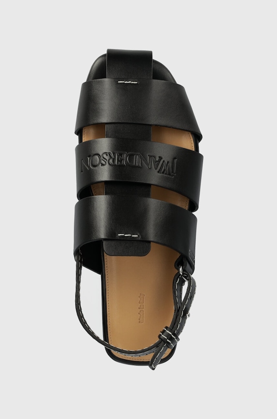 Kožené sandále JW Anderson Fisherman Sandal čierna ANW42215A.999