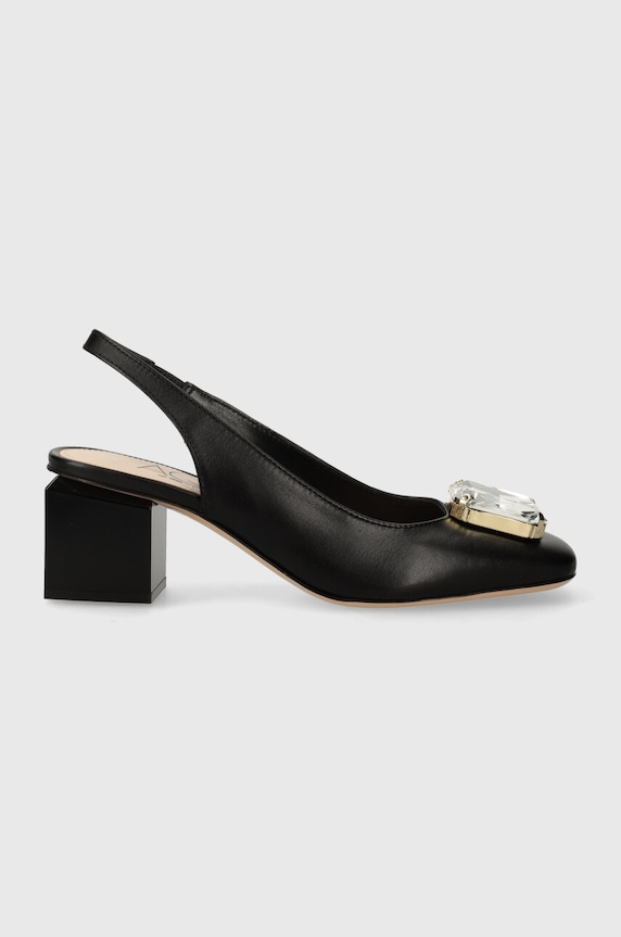 Kožené lodičky AGL Angie Sb Crystal D169003PCSOFTY0000 čierna SS24