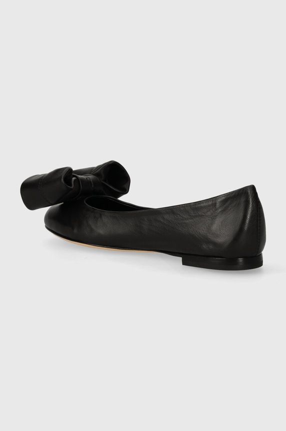 Obuwie AGL baleriny skórzane Milly Ribbon D544029PCSOFTY0000 czarny