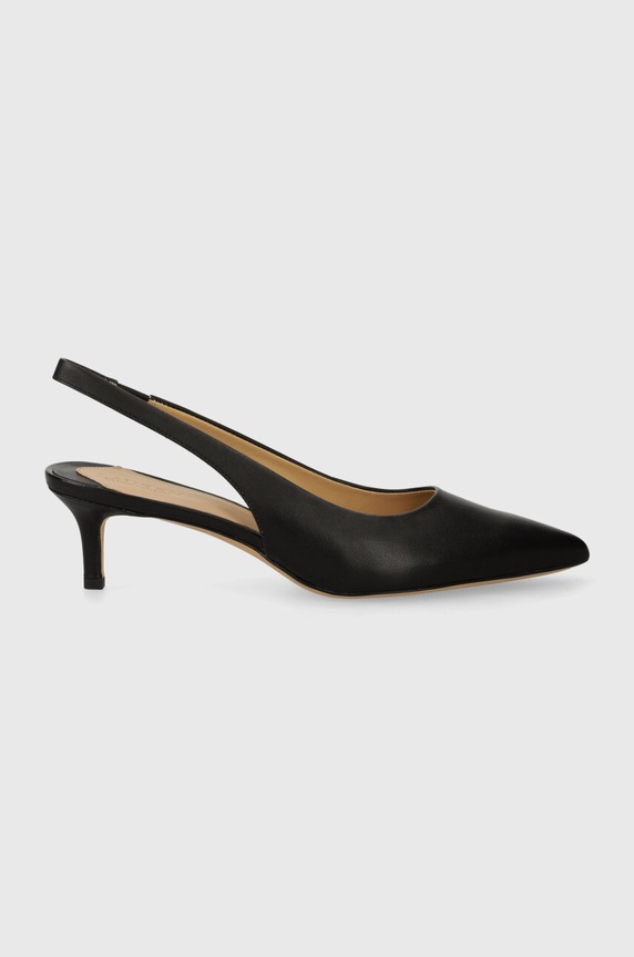 Δερμάτινες γόβες Lauren Ralph Lauren Lolah 802927937001.001 μαύρο AW25