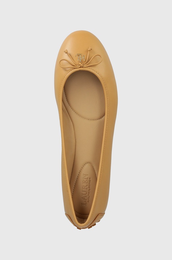 Lauren Ralph Lauren bőr balerina cipő Jayna bézs 802927941006.101