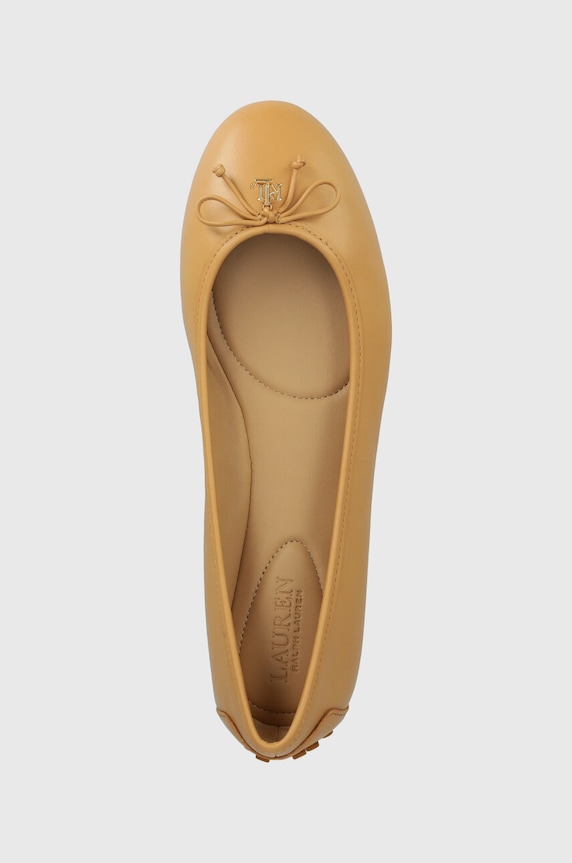 Lauren Ralph Lauren bőr balerina cipő Jayna bézs 802927941006.101