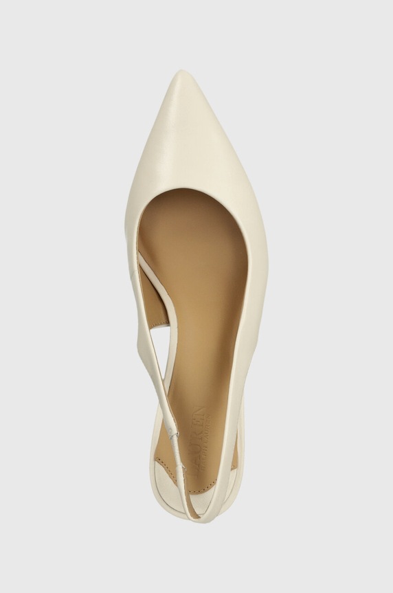 Lauren Ralph Lauren bőr tűsarkú Lolah bézs 802945730001.100