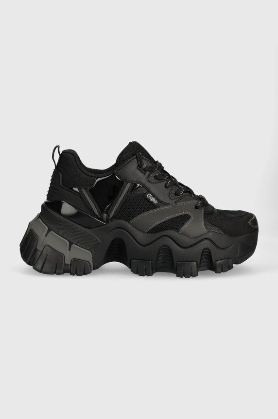 Tenisice Buffalo Norion1 imitacija zrnate kože crna 1636084.BLK
