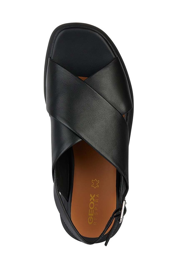 Δερμάτινα πέδιλα Geox D SPHERICA EC4.1 S D45D4A.00085.C9999 μαύρο