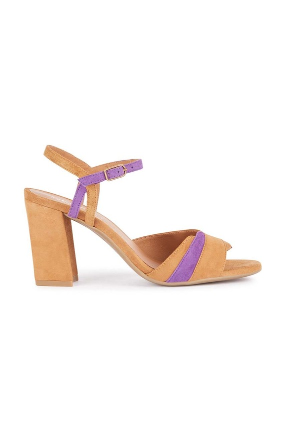 Geox velúr szandál D NEW ERAKLIA 80 magas barna D45RPD.00021.C6NG8