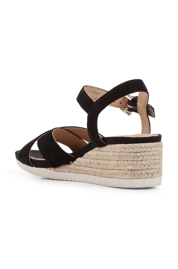 Geox sandały zamszowe D ISCHIA CORDA czarny D02HHC.00022.C9999
