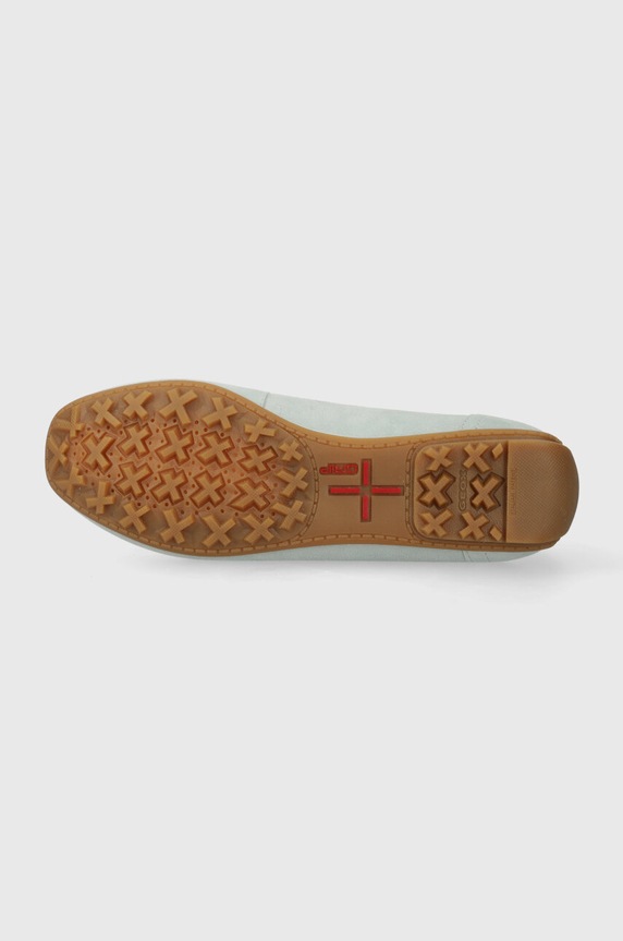 Semišové mokasíny Geox D KOSMOPOLIS + GRIP D35RCA.00021.C4003 tyrkysová