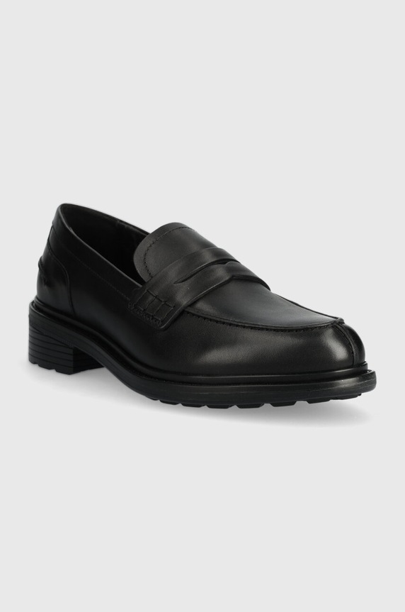 Kožené mokasíny Geox D WALK PLEASURE D36TGF.00043.C9999 černá SS24